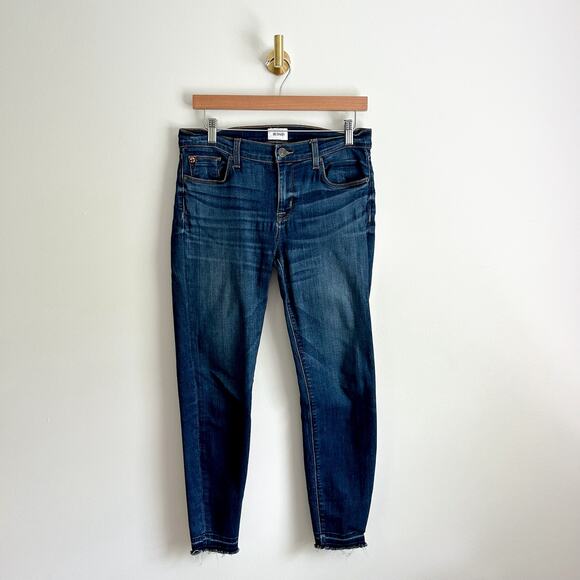 Hudson Krista Super Skinny Crop With Release Hem Jeans Blue 29 - Picture 2 of 10